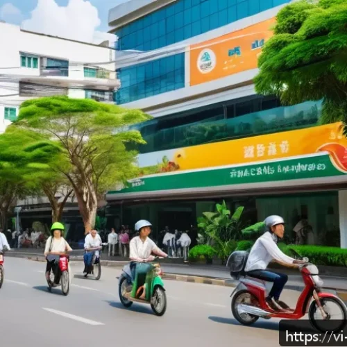 Home 31 탄소중립을 위한 다가오는 기후 변화의 경고 - A vibrant Vietnamese urban street scene showing people using eco-friendly transportation: diverse ad...
